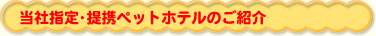 ペットホテル紹介